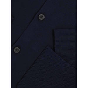 REISS Fitzgerald Button-Through Ribbed-Sleeve Shirt